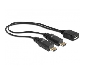 Delock USB micro-B anya > 2 x USB micro-B apa 0,2m