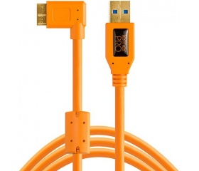 TetherPro USB 3.0 A / Micro-B jobbos 4,6m narancs