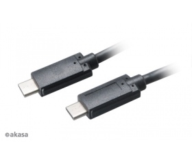 Akasa USB 3.1 C -> USB 3.1 C kábel 1m Fekete