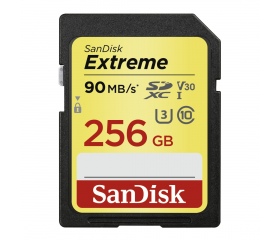 SANDISK SDXC Extreme 256GB 90MB/s V30