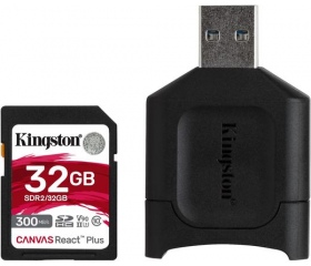 Kingston Canvas React Plus SDHC 32GB + kártyaolv.