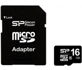Silicon Power Micro SD 16GB + SD adapter CL6