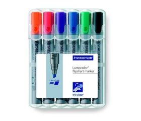 Staedtler Flipchart marker készlet, 2-5 mm, 6 szín