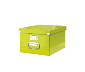 Leitz Irattároló doboz, A4, lakkfényű, Zöld