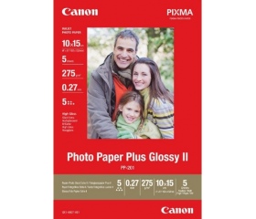 Canon PP-201 Glossy II 10x15 cm 5lap 275 g, fotópa