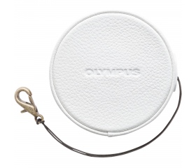 OLYMPUS LC-60.5GL WHT Genuine Leather Lens Cover (
