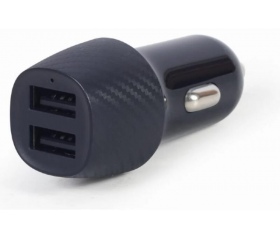 GEMBIRD 2-port USB car charger, 4.8 A, black
