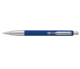 Golyóstoll, ezüst színű klip, kék tolltest, PARKE