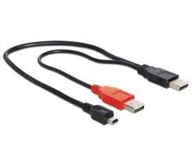 Delock USB 2.0 adat + USB táp > USB mini