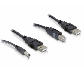 Delock kábelszett, 2db USB-A - DC + USB-B 30cm