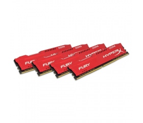 Kingston HyperX Fury DDR4 2133MHz 32GB KIT4 Piros