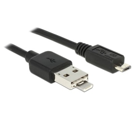 Delock USB A + Micro-B OTG tápmegosztó