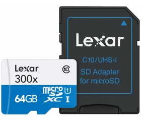 Lexar MicroSDXC HS 64GB + SD Adapter