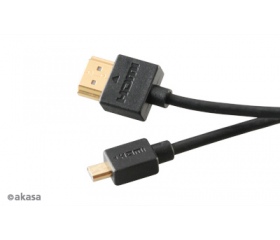 Akasa HDMI - miniHDMI Adapter fekete 25cm