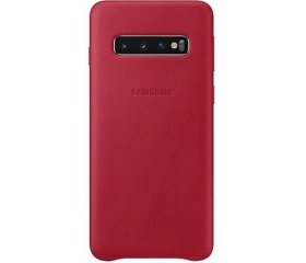 Samsung Galaxy S10 bőrtok piros