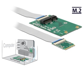 Delock Adapter M.2 Key A+E male > Mini PCI-E