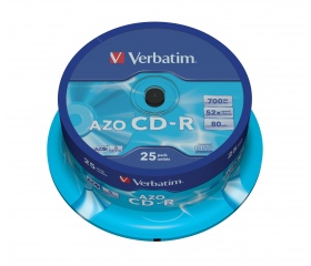 Verbatim CD-R 700MB 52X AZO CRYSTAL CAKE*25 43352