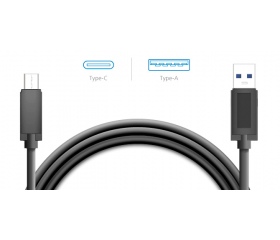 AKASA USB 3.1 C -> USB 3.0 A kábel 1m Fekete