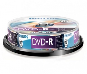 Philips DVD-R 4,7GB 16x 10 db-os hengeres tokban