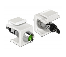 Delock Keystone 6 V-os, LED zöld, fehér
