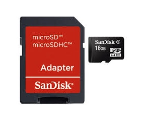 SanDisk Micro SDHC 16GB CL4 + SD adapter