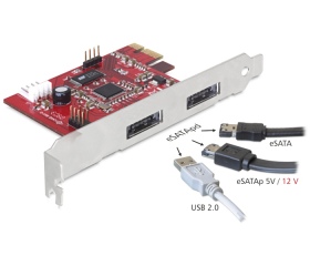 I/O DELOCK PCI-E -> 2x Power Over eSATA 5V/12V (89