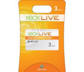 Microsoft X-Box 360 Live Gold 3 hó Gold card