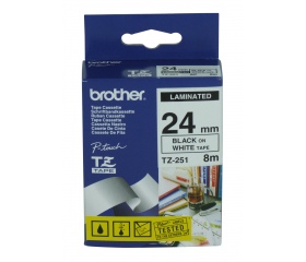 BROTHER P-touch TZ251 fekete ON fehér festékszala