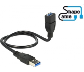 Delock USB 3.0 A ShapeCable apa > anya 0,5m