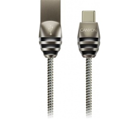 Canyon USB 2.0 A / Type-C stílusos fém 1m szürke
