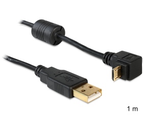 Delock USB > micro-USB 90°-kal lefordított