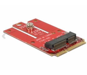 Delock Mini PCIe adapter > M.2 aljzat E nyílással