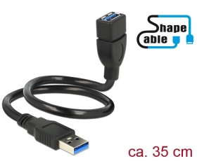 Delcok USB3.0-A apa > USB3.0-A anya kábel 0.35m 
