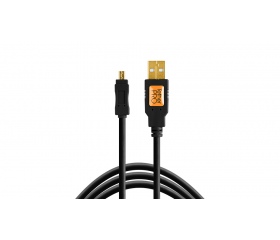 TetherPro USB 2.0 A to Mini-B 8 pin 15  BLK