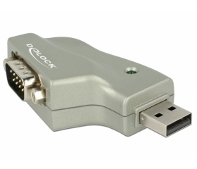 Delock Adapter, USB 2.0 A-típusú > 1 db soros DB9 