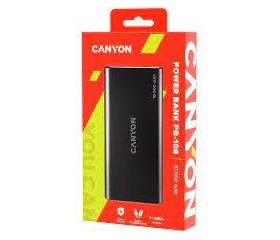 CANYON PB-108 Micro-USB/Lightning 10000mAh - feket