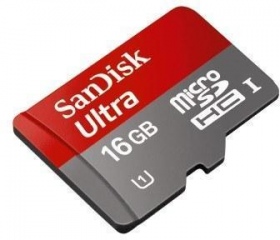 SanDisk Ultra MicroSDHC CL10 + Adapter 16GB