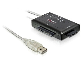 Delock Converter USB 2.0 > SATA 22 pin / 16 pin / 