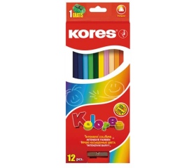 Kores Színes ceruza készlet háromszögletű 12 szín