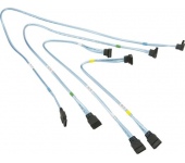 Supermicro 4db kerek egyenes/jobbos SATA kábel