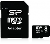 Silicon Power Micro SD 8GB + SD adapter CL10