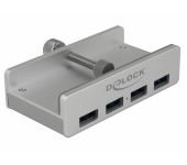 Delock 4 portos USB 3.0 külső hub rögzítőcsavarral