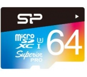 Silicon Power microSDXC Superior U3 színes 64GB