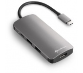 Sharkoon USB 3.0 Type-C többportos sötétszürke