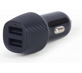 GEMBIRD 2-port USB car charger, 4.8 A, black
