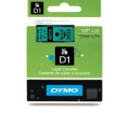 DYMO címke LM D1 alap 12mm Fekete/Zöld