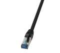 LogiLink Cat6A S/FTP PUR Patch 0,5m fekete