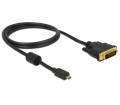 Delock HDMI Micro-D > DVI 24+1 kábel 1m