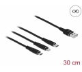 DELOCK USB Charging Cable 3in1 Type-A to Lightning