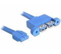 Delock USB 3.0-ás pin fejes kábel, anya > 2 x USB 